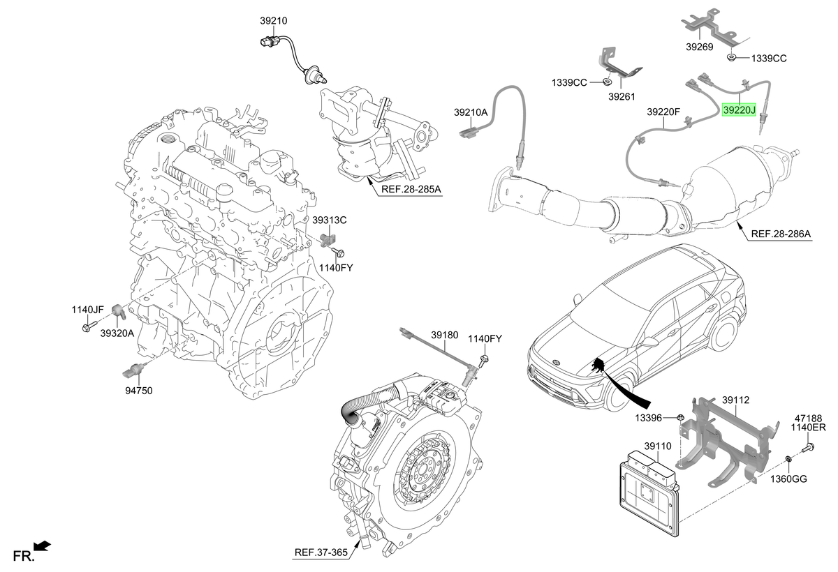 Sensor Temperatura Original Para Hyundai Kona 2023-2025