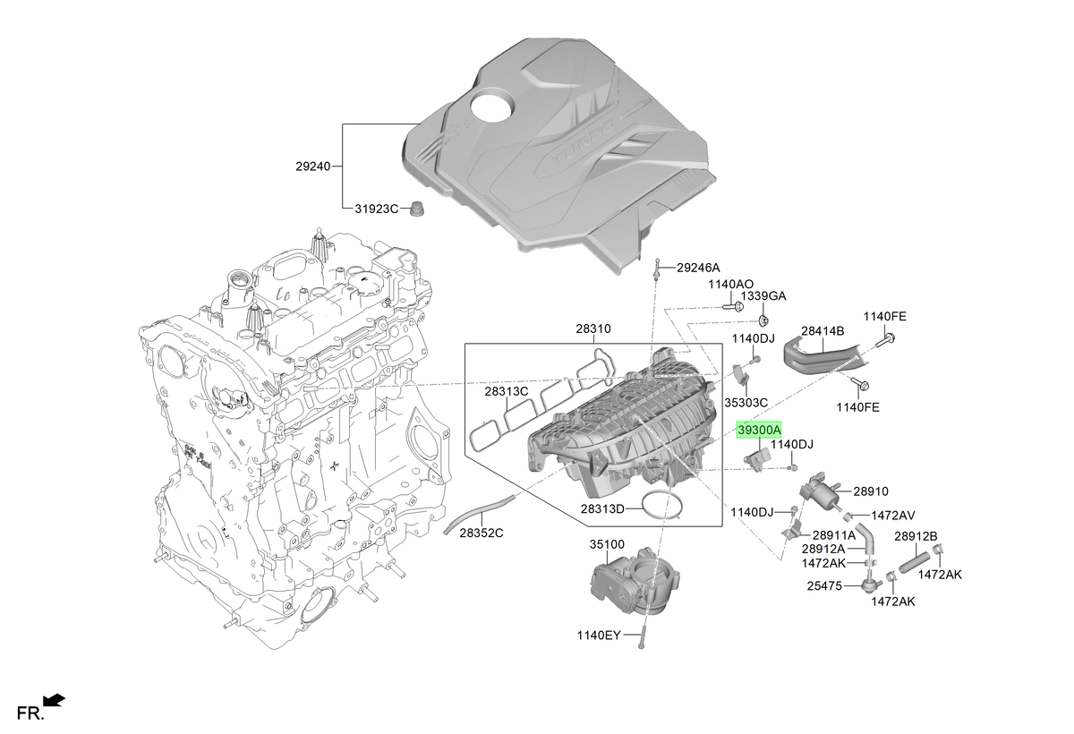Sensor Map Original Para Hyundai Kona 2023-2025