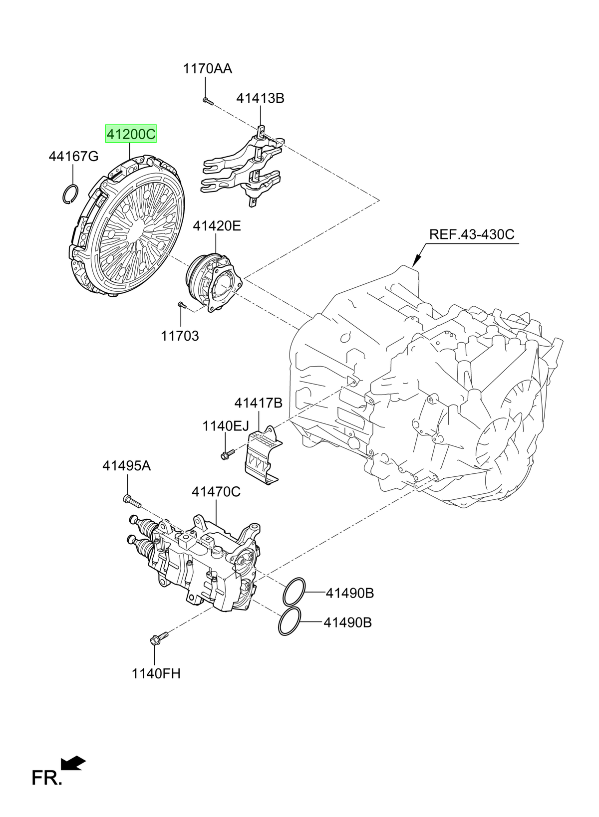 Kit Prensa Y Disco Original Para Hyundai Kona 2020-2023