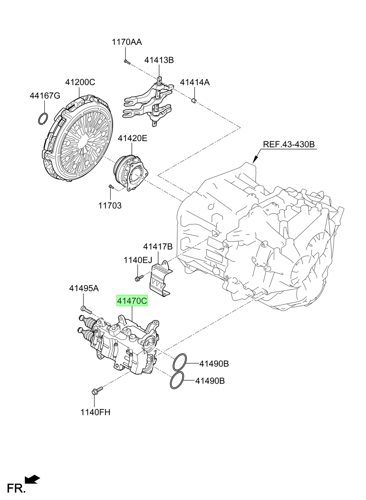 Actuador Embrague Dct Original Para Hyundai Tucson 2020-2025