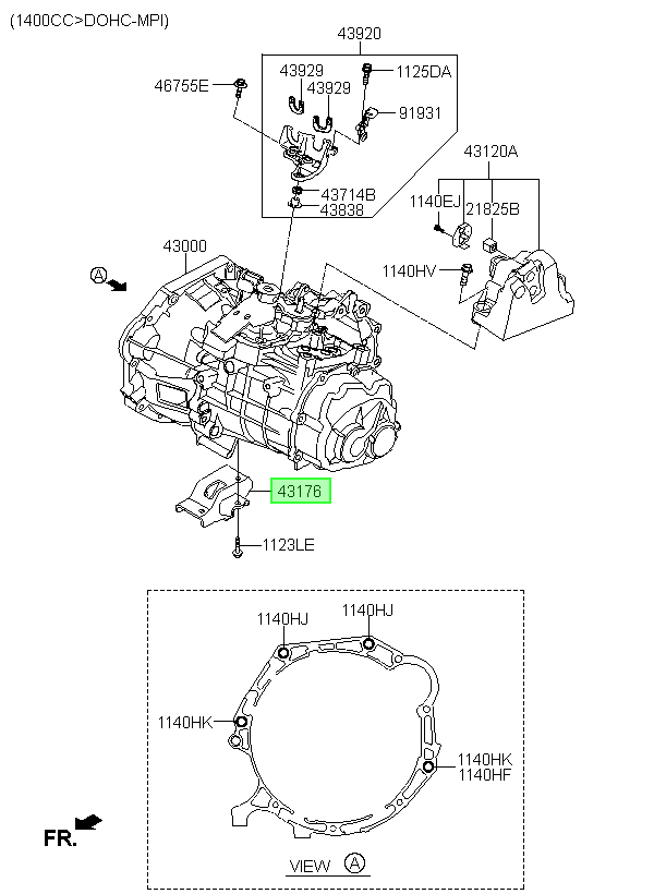 Soporte De Caja Orig. Para Hyundai Elantra 2011-2015