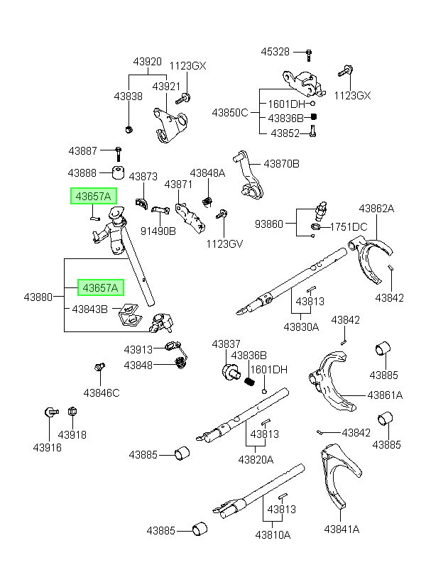 Pasador Orig. Para Hyundai Coupe 2003-2005