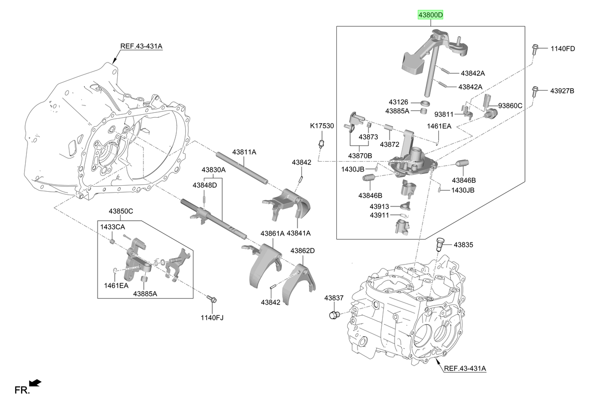 Selector Palanca Original Para Hyundai Kona 2020-2023