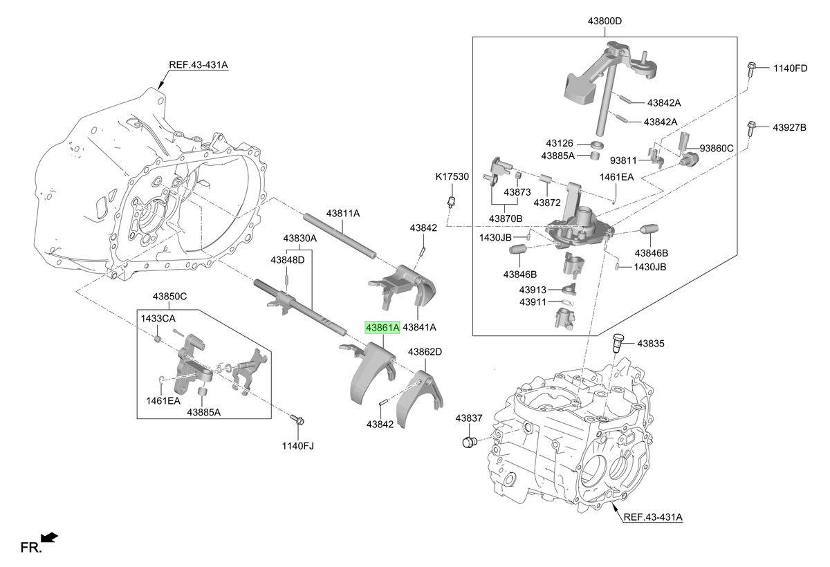 Horquilla 3ra/4ta Original Para Kia Carens 2022-2025