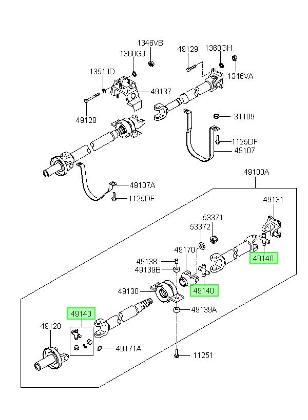 Cruceta Cardan H-1 / Terracan Orig. Para Hyundai 2001-2007