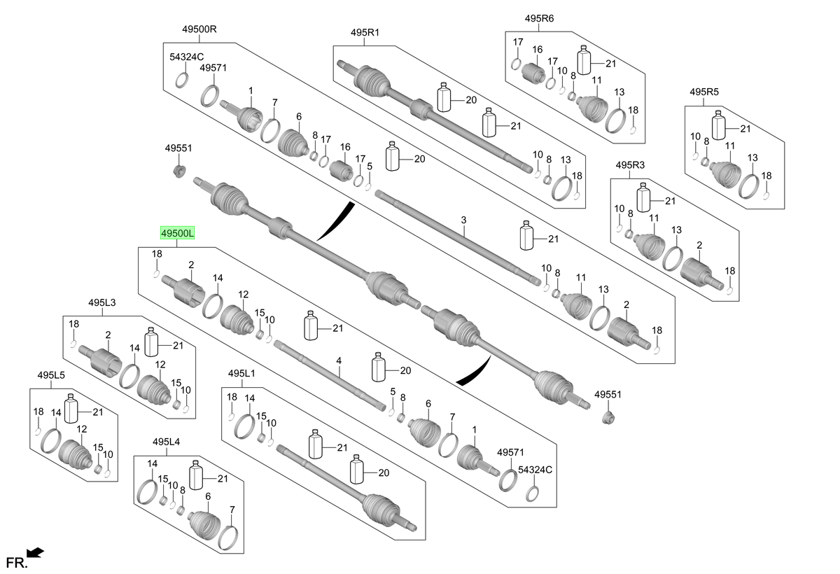 Homocinética Lh Original Para Hyundai Accent 2023-2025