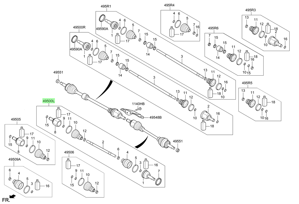 Homocinética Izq. Lh Original Para Hyundai I10 2019-2025