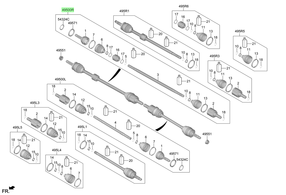 Homocinética Rh Original Para Hyundai Accent 2023-2025