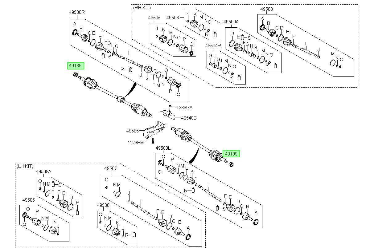 Tuerca Homocinetica I10 Orig. Para Hyundai 2010-2015