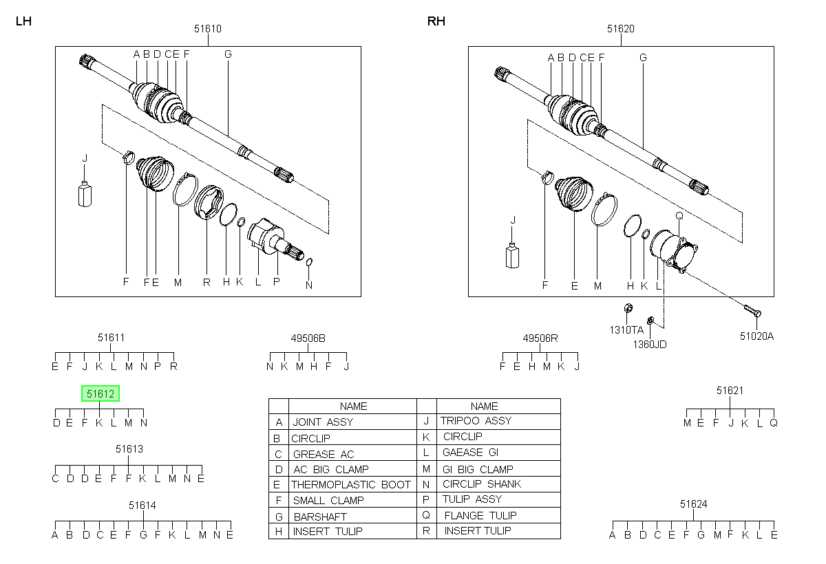Homocinética Original Para Hyundai Terracan 2000-2007