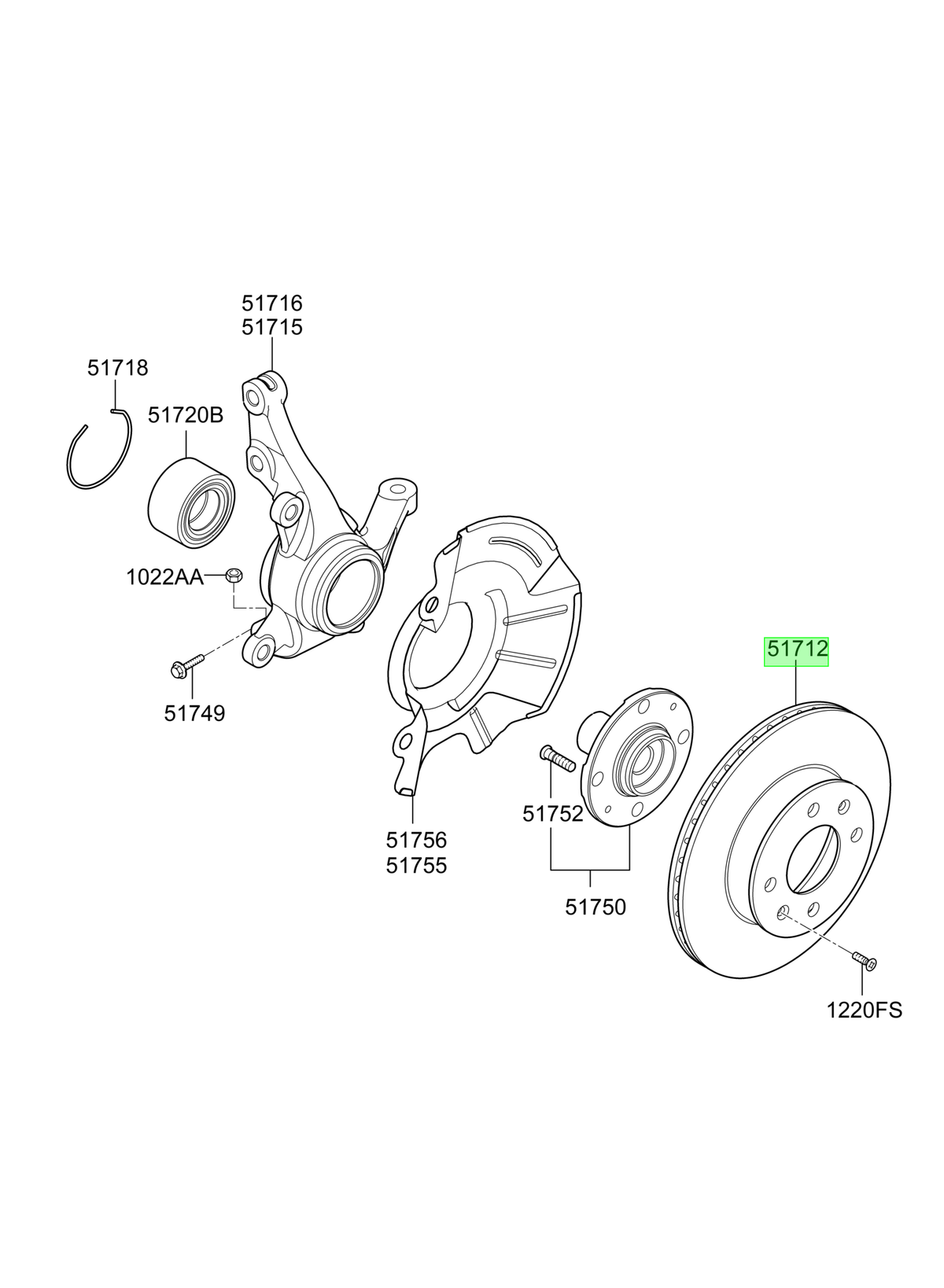 OEM 517120X700 catalogo