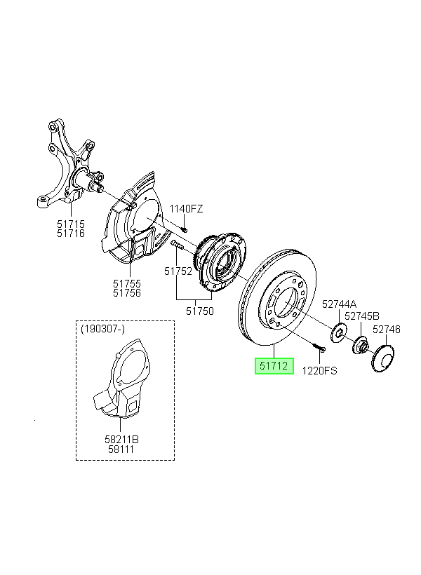OEM 517124H500 catalogo