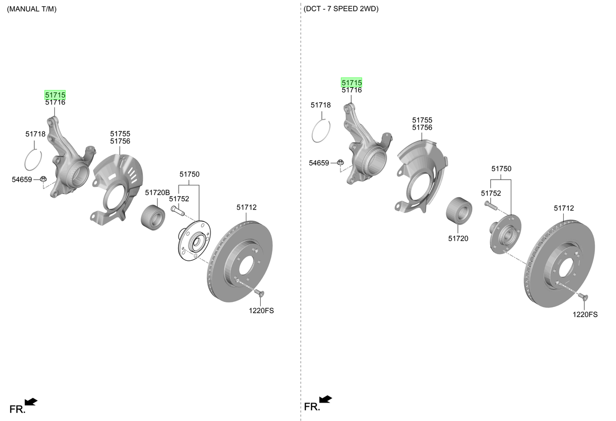 Muñón Del. Izq. Lh Original Para Hyundai Creta 2021-2025
