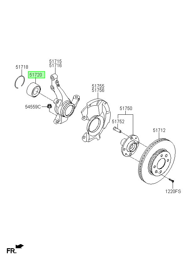 Rodamiento Maza Del. Original Para Kia Rio 2012-2025