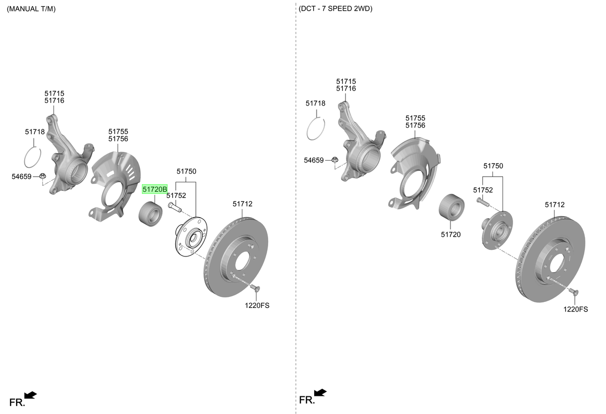 Rodamiento Maza Del. Original Para Hyundai Creta 2021-2025