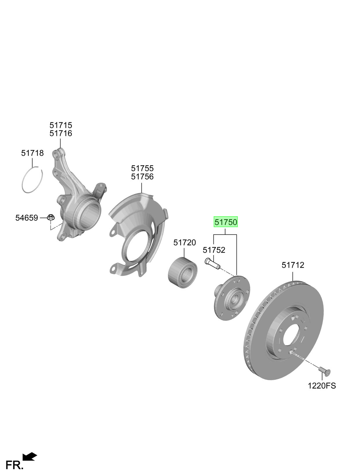 Maza De Rueda Del. Orig. Para Hyundai Venue Desde 2019