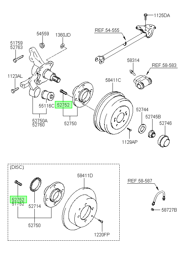 Perno Maza (p1) Orig. Para Hyundai Elantra 1996-1999