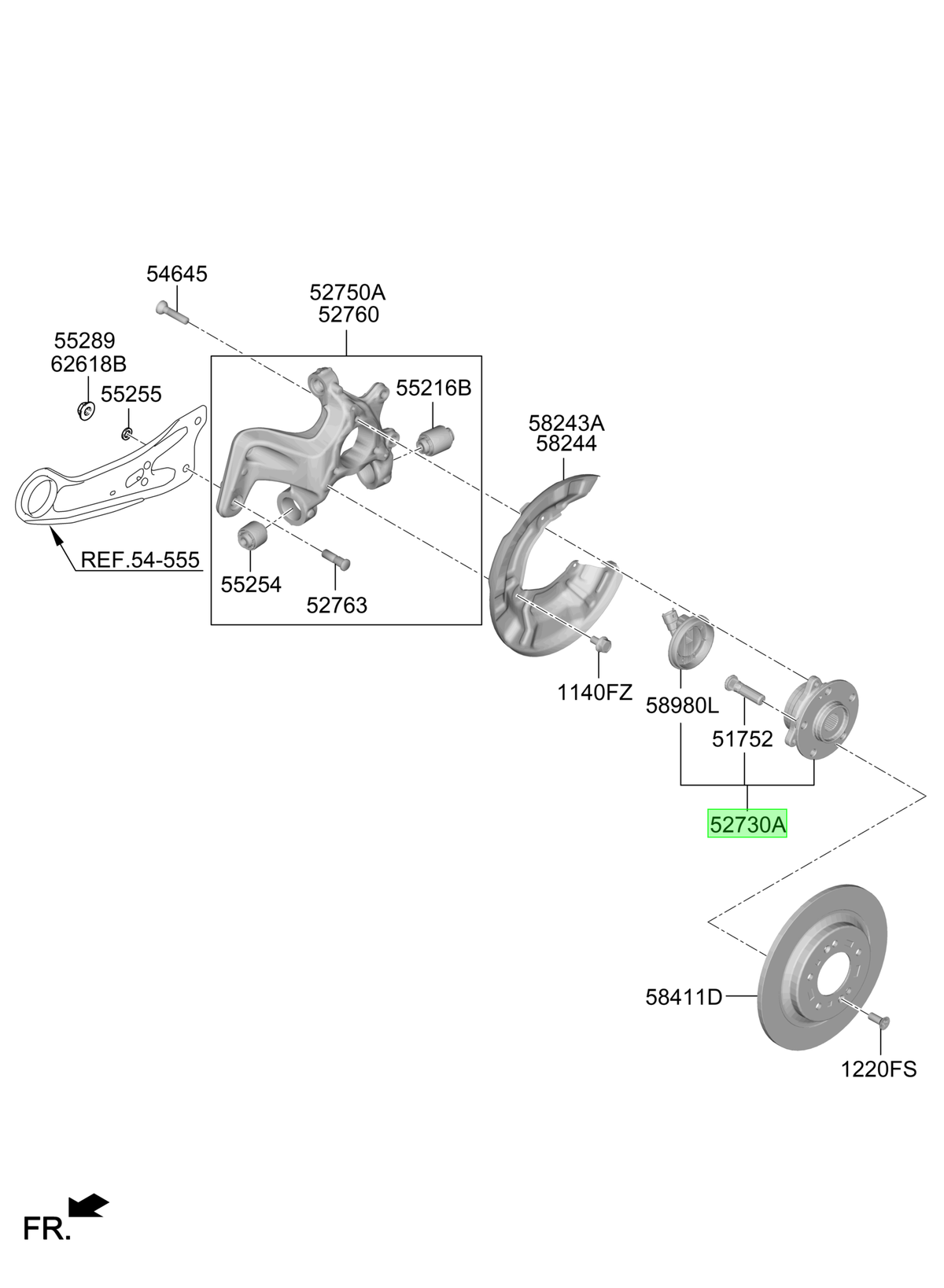 Maza Tras. Original Para Hyundai Kona 2023-2025