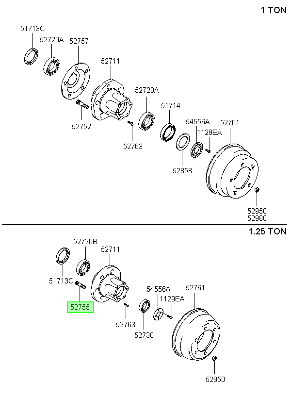 Perno Rueda Original Para Hyundai Porter 1992-2016