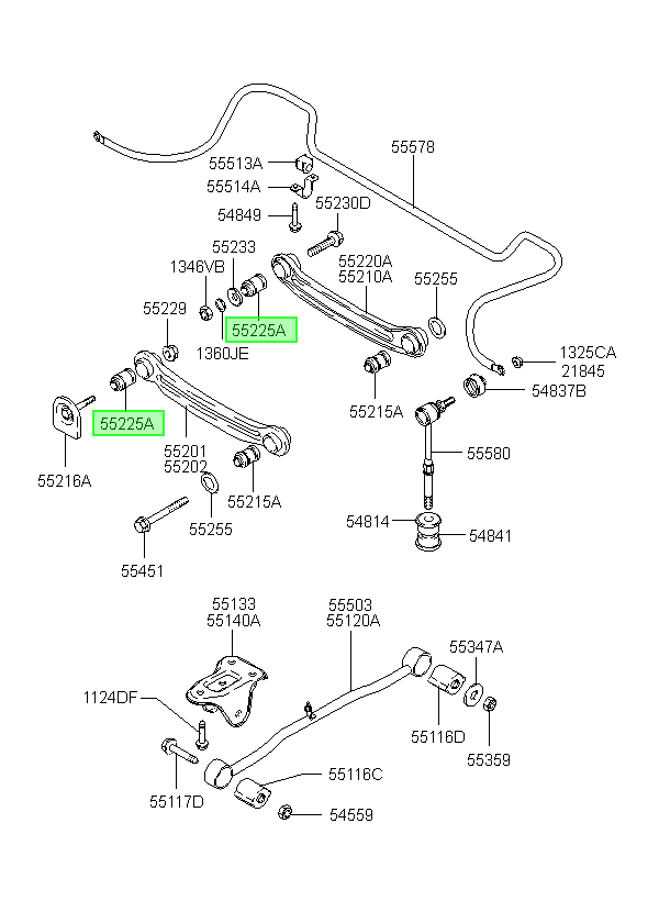 Buje Susp. Tras. Original Para Hyundai Accent 1999-2008