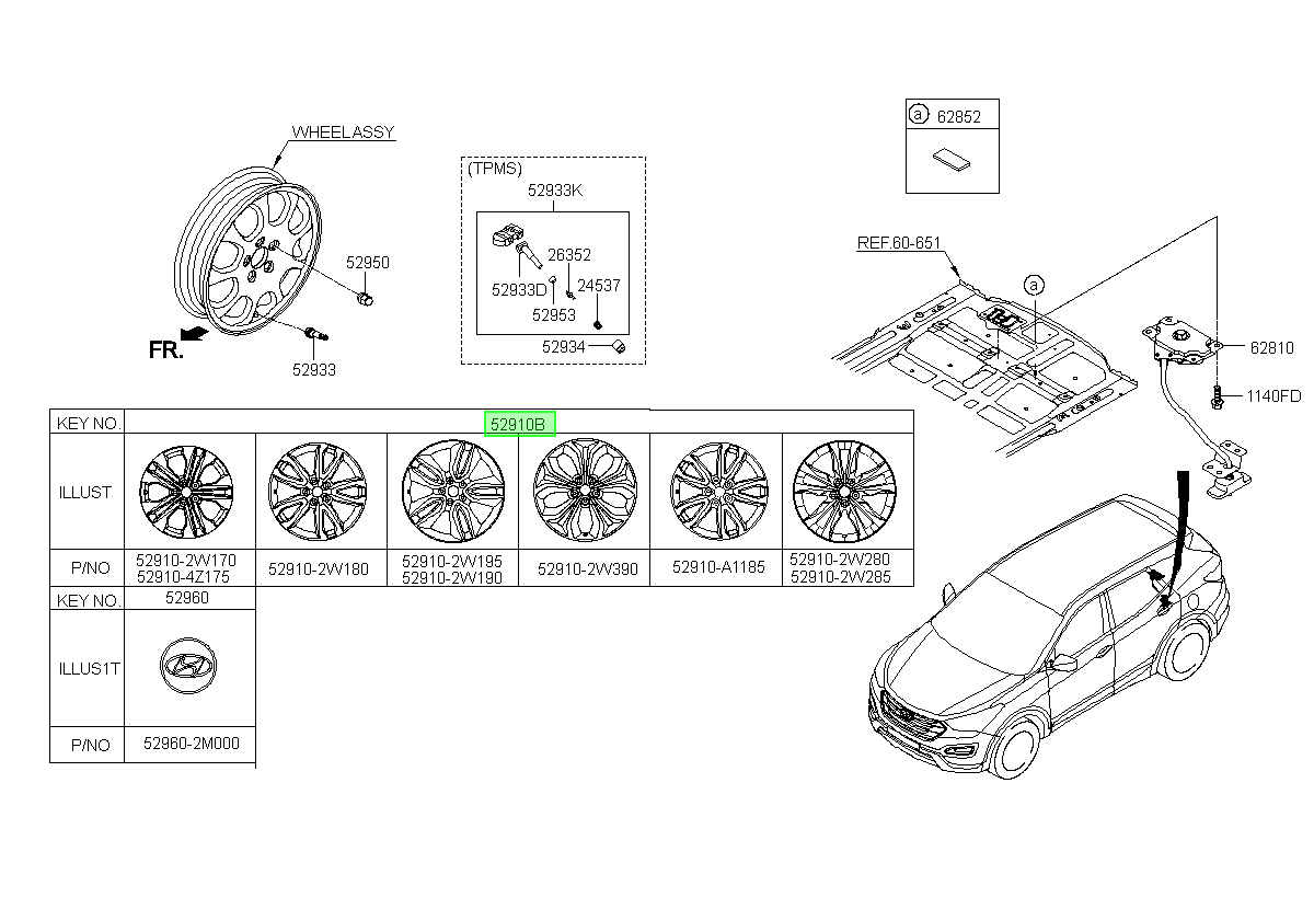 Llanta Aluminio Original Para Hyundai Santa Fe 2012-2017