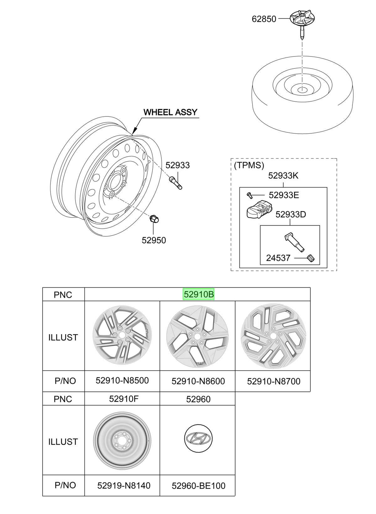 Llanta Aluminio Original Para Hyundai Tucson 2024-2025