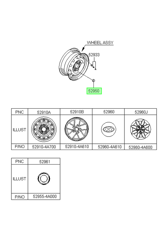 Tuerca De Rueda Orig. Para Hyundai H1 1998-2007