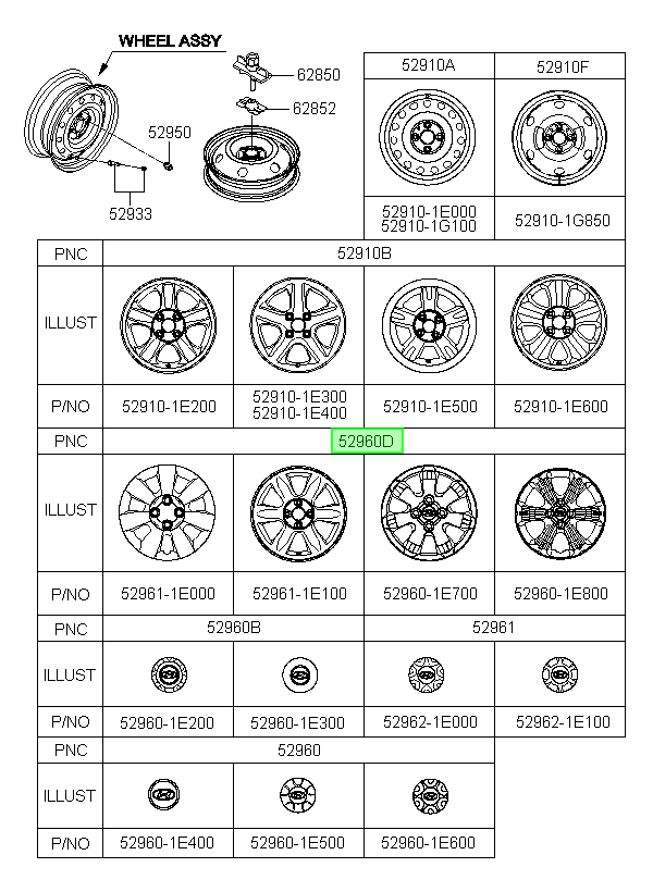 Tapa Rueda Orig. Para Hyundai Accent 2007-2010