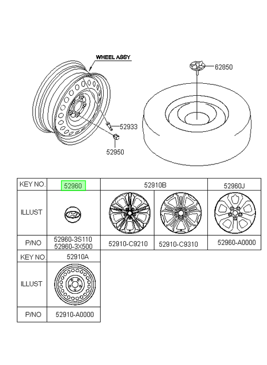 Tapa De Rda Orig. Para Hyundai Elantra 2011-2015