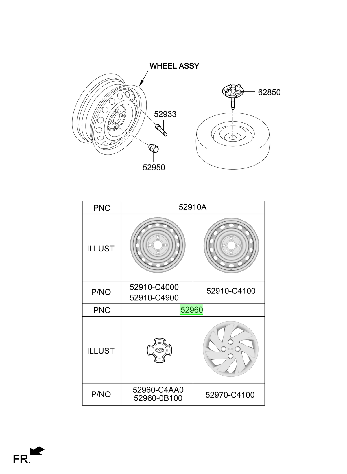 Tapa De Rueda Original Para Hyundai Atos 2019-2023
