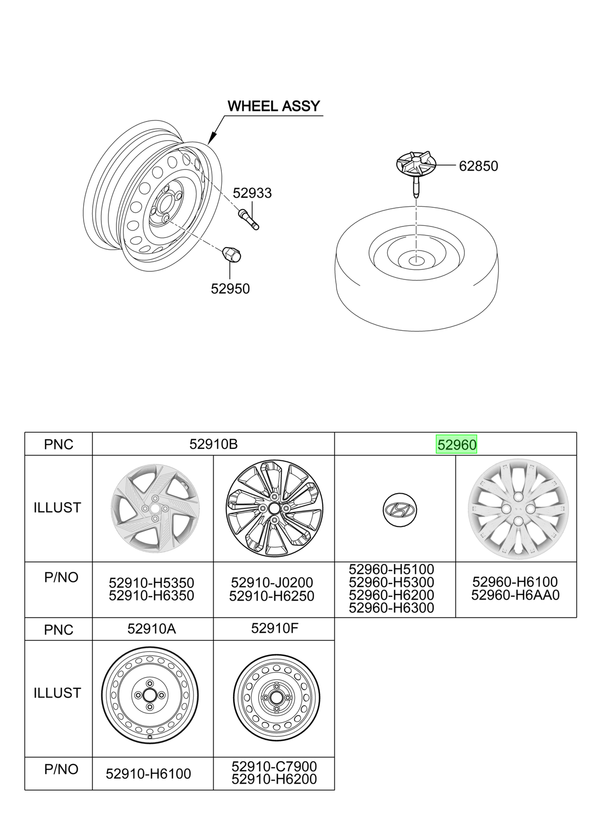 Tapa Central Llanta Original Para Hyundai Accent 2020-2024