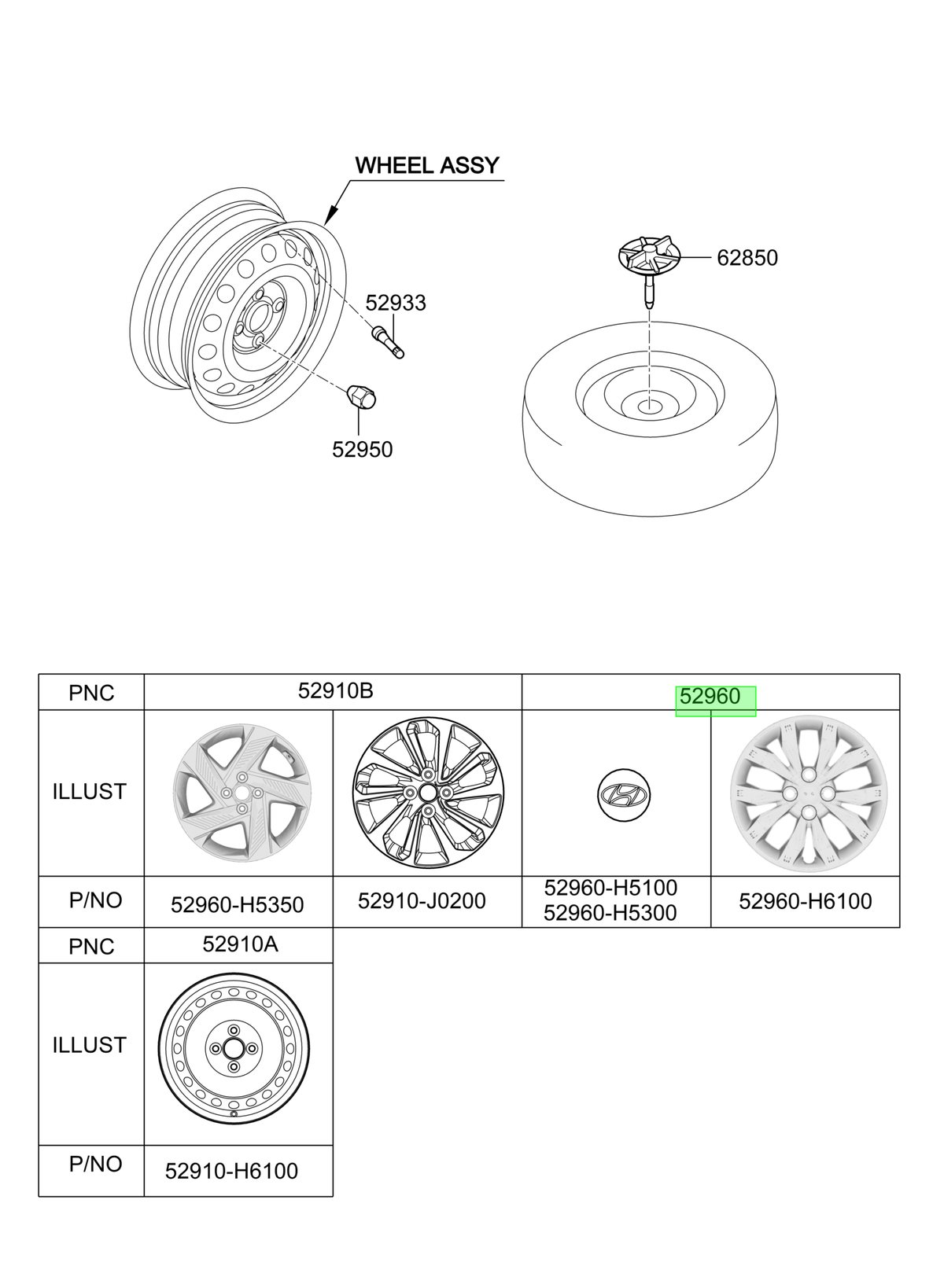 Tapa De Rueda Original Para Hyundai Accent 2017-2024
