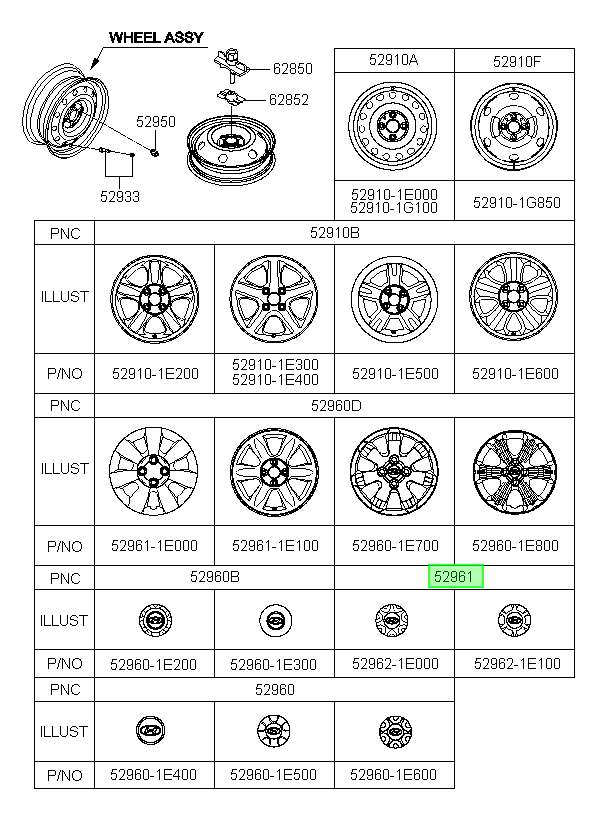Tapa Central Orig. Para Hyundai Accent 2007-2010