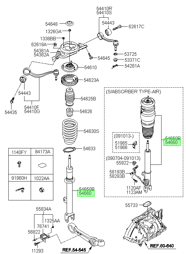 Amortiguador Del. Rh Orig. Para Hyundai Equus 2013-2017