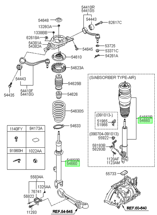 Amortiguador Del. Rh Orig. Para Hyundai Equus 2013-2017