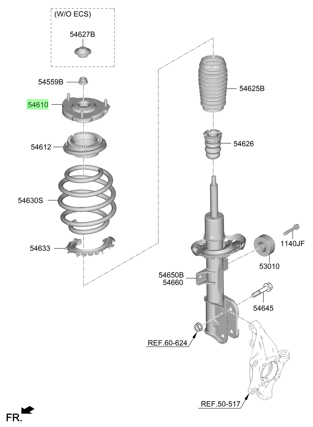 Amortiguador Del. Original Para Hyundai Santa Fe 2023-2025