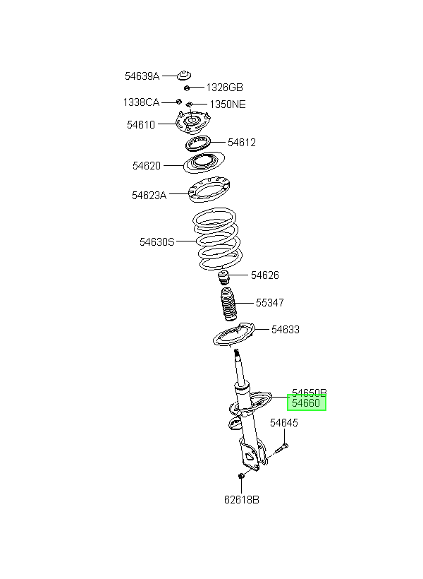 Amortiguador Del. Original Para Hyundai Santa Fe 2006-2010