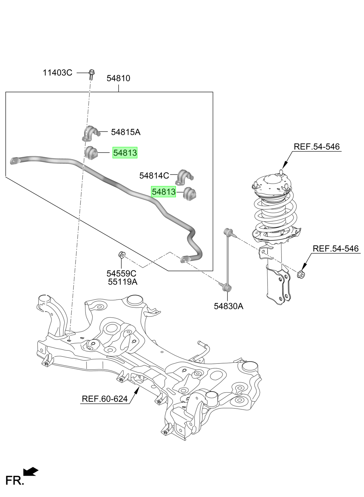 Buje Barra Estab. Original Para Hyundai Kona 2023-2025