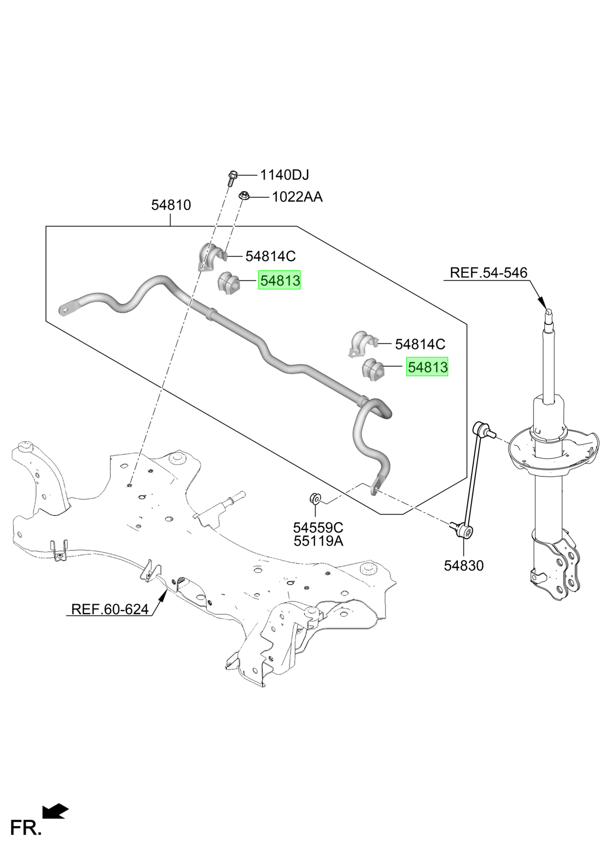 Buje Barra Estab. Original Para Hyundai Accent 2023-2025