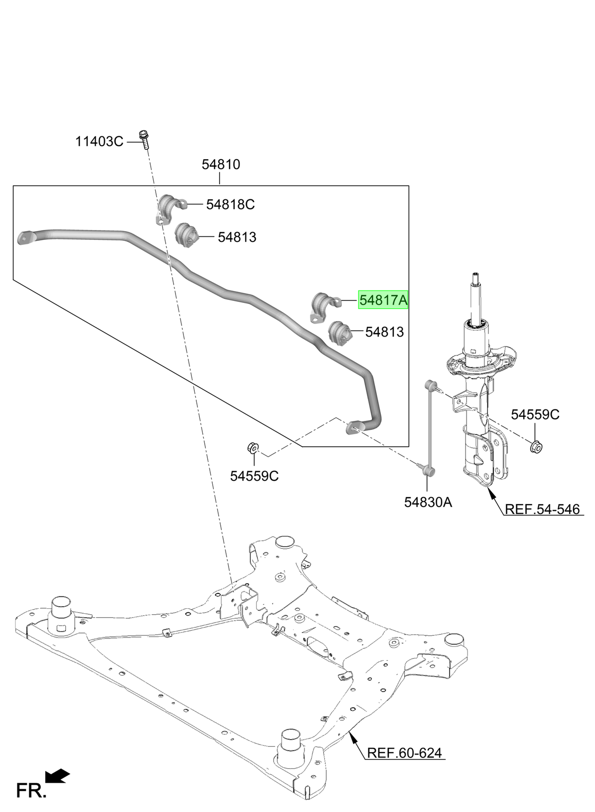 Buje Barra Estab. Del. Original Para Kia Sorento 2020-2025