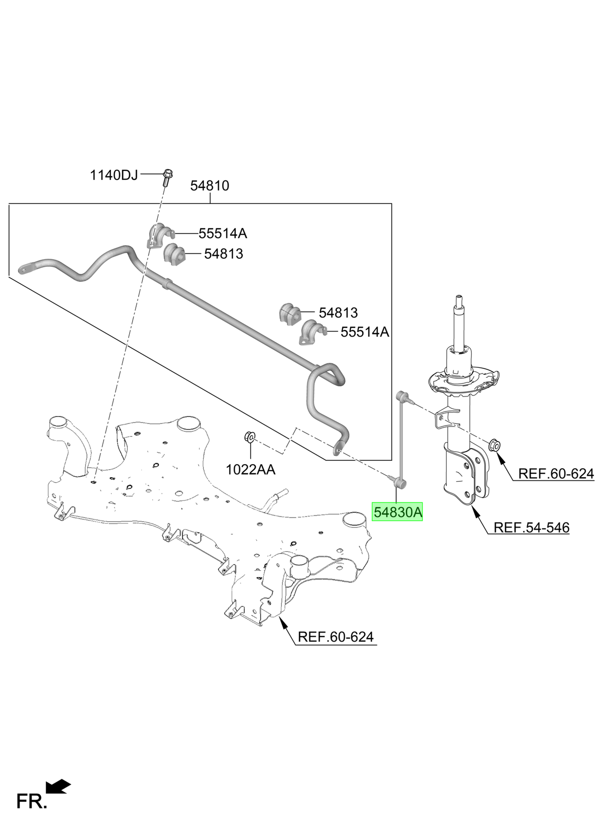 Barra Estabilizadora Original Para Hyundai I20 2020-2025