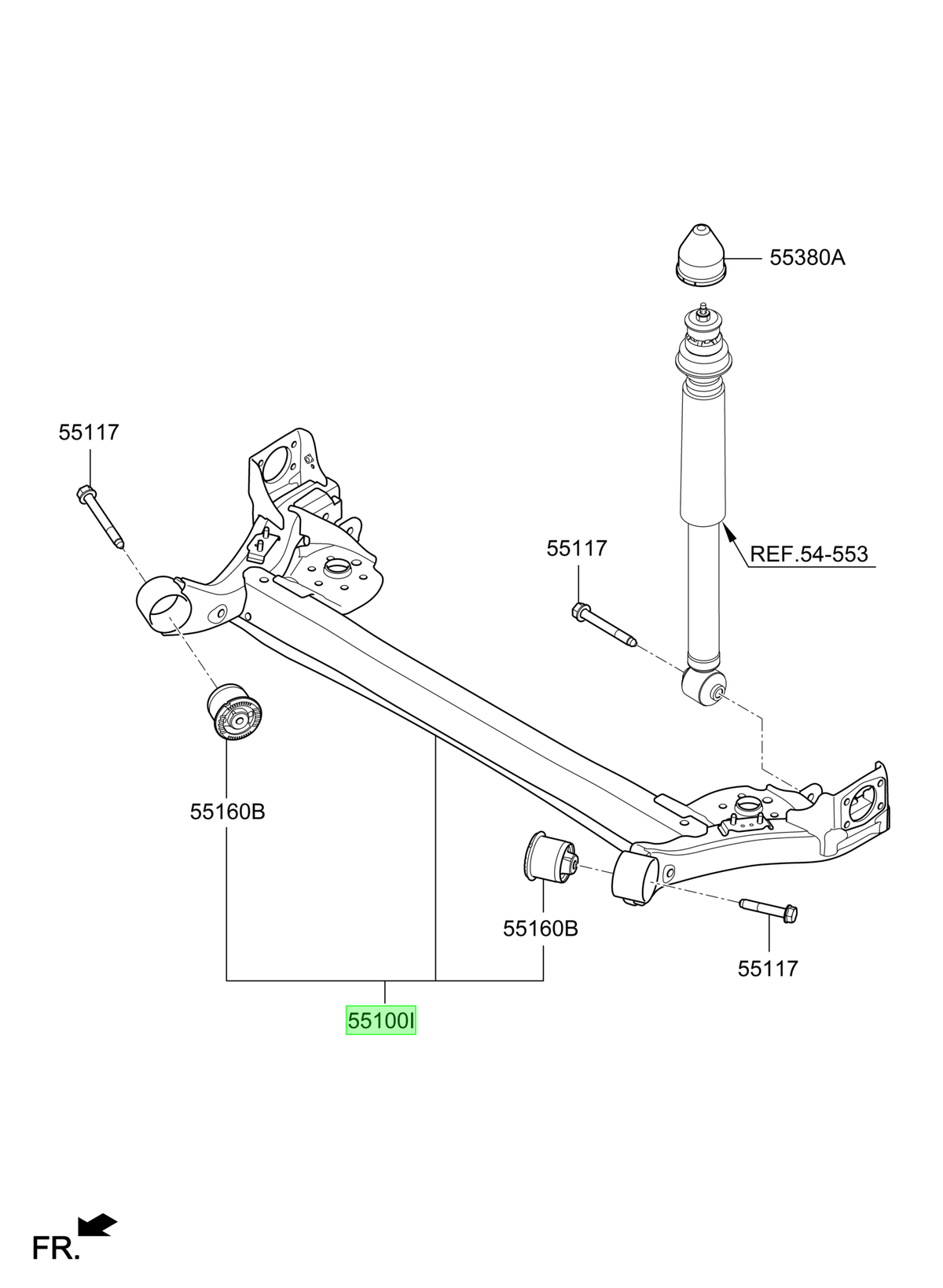 Eje Torsion Completo Orig. Para Hyundai Atos Desde 2020