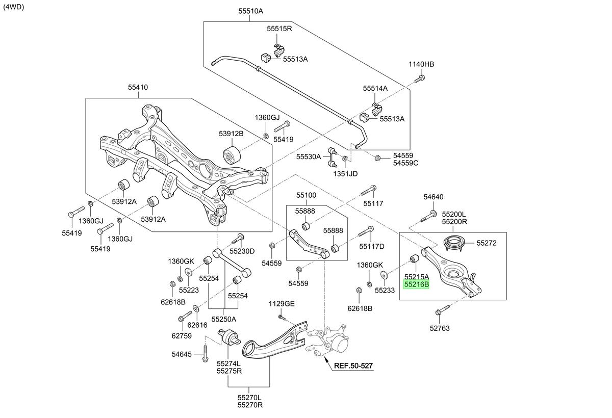 Buje Susp. Tras. Tras. Orig. Para Hyundai Tucson 2011-2014