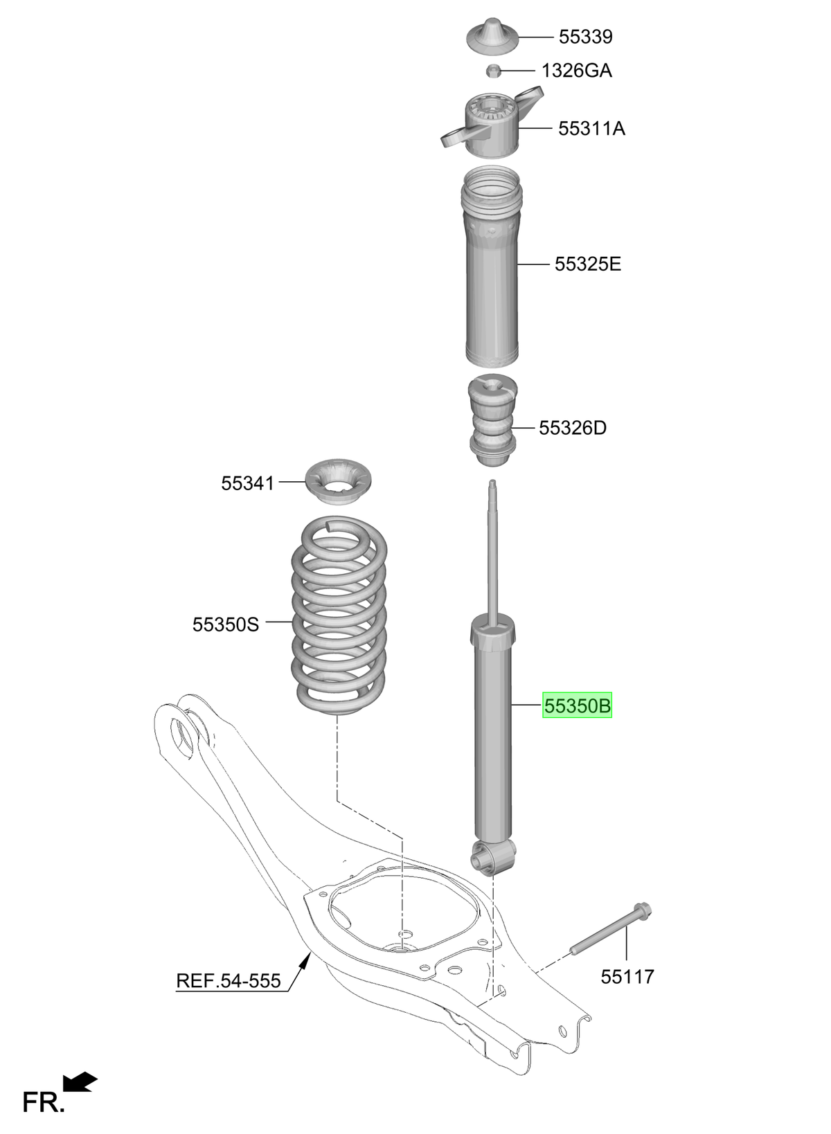 Amortiguador Tras. Original Para Hyundai Kona 2023-2025