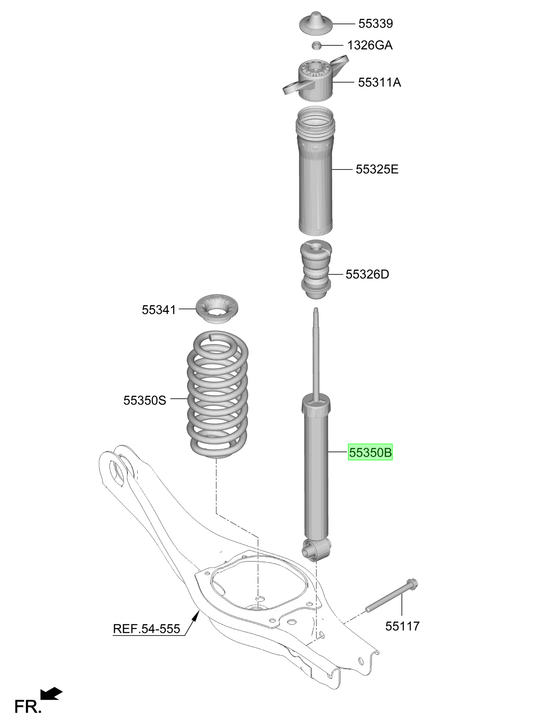 Amortiguador Tras. Original Para Hyundai Kona 2023-2025