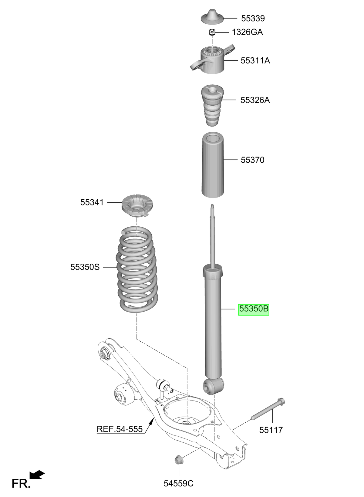 Amortiguador Tras. Original Para Hyundai Kona 2018-2024