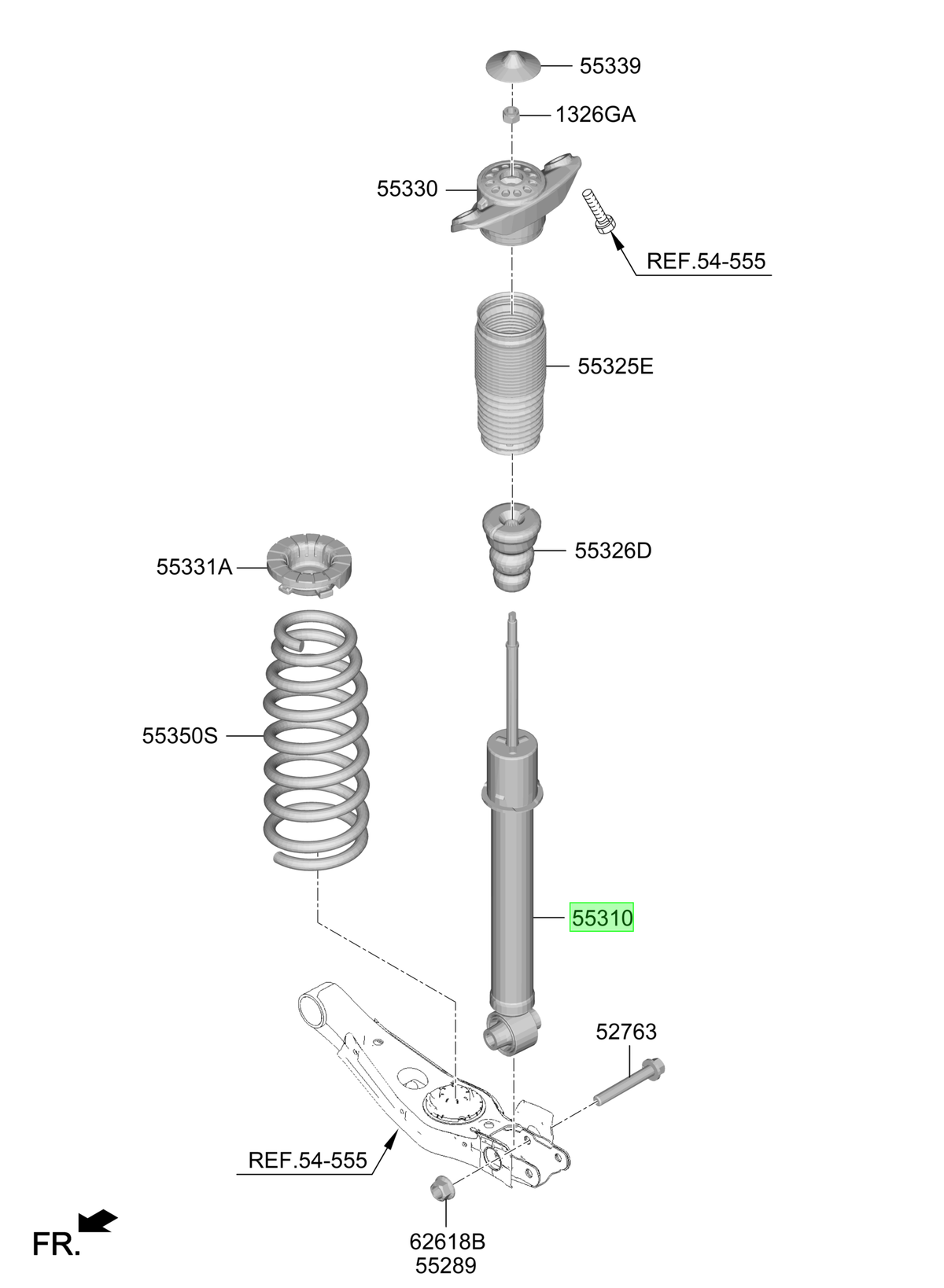 Amortiguador Tras. Original Para Hyundai Tucson 2021-2025