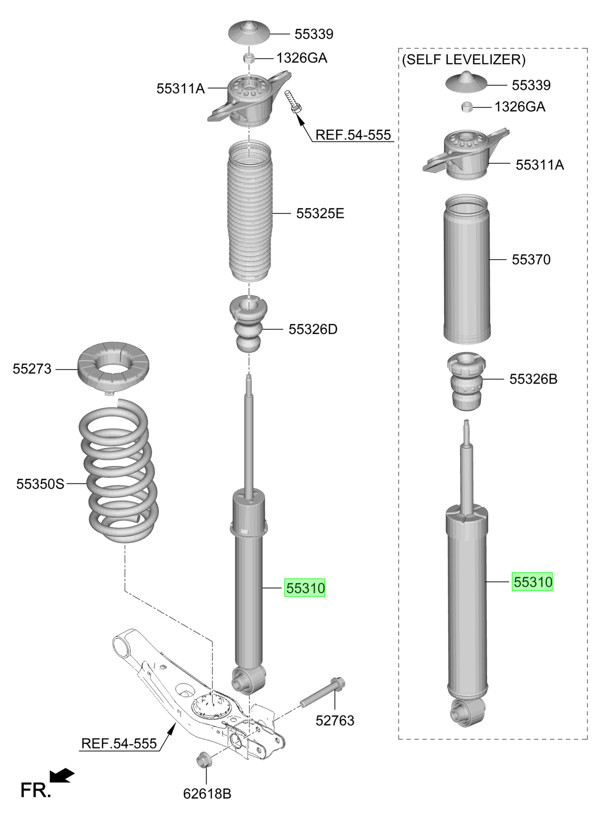 Amortiguador Tras. Original Para Hyundai Santa Fe 2023-2025