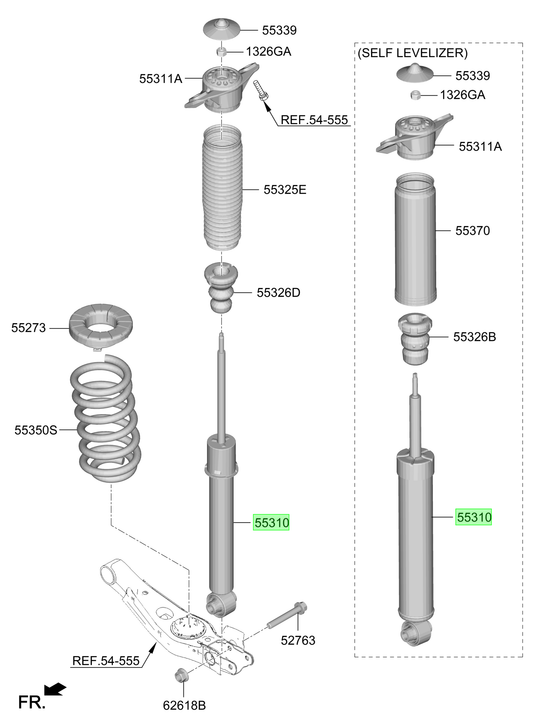 Amortiguador Tras. Original Para Hyundai Santa Fe 2023-2025