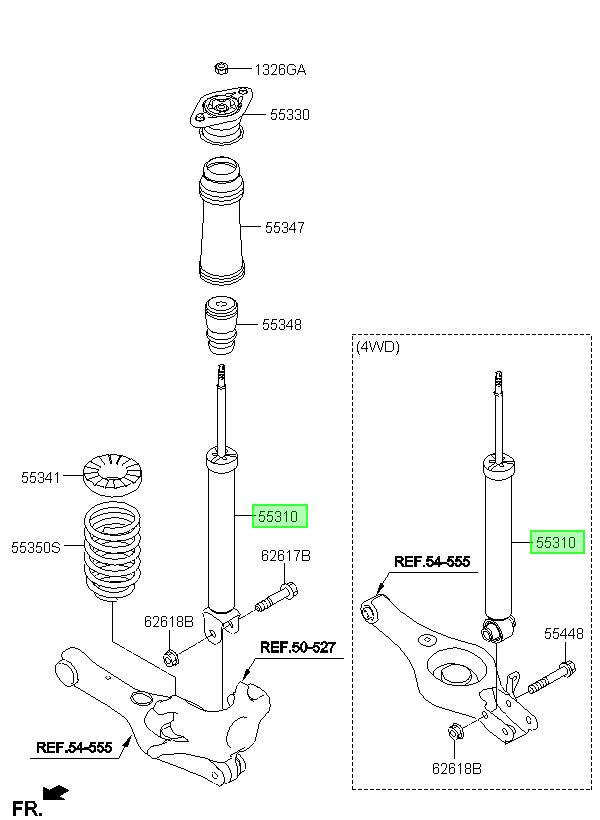 Amortiguador Tras. Orig. Para Hyundai Tucson 2011-2014